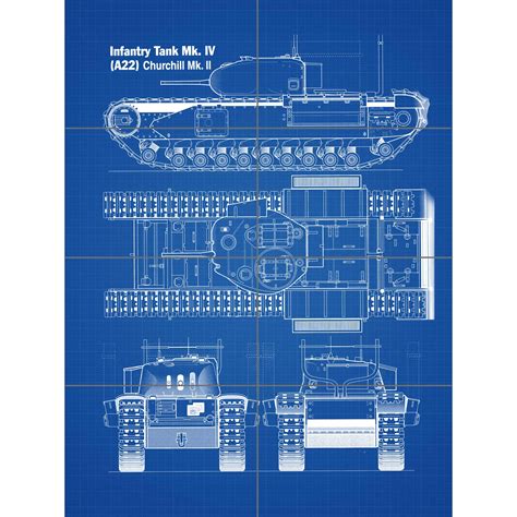 Buy Artery8 Churchill British Heavy Tank Mark Ii Blueprint Plan Xl