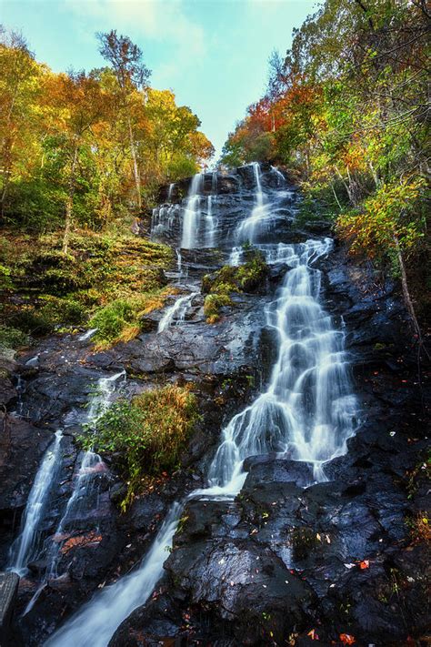 Autumn At Amicalola Falls Photograph By Debra And Dave Vanderlaan Pixels