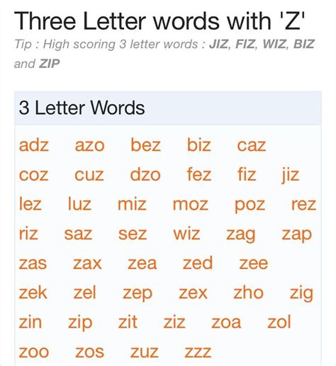 3 Letter Words From Today Letter Hjw