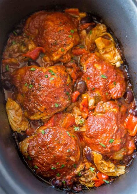 While it's great to cook and eat the things you and your family love, almost nothing makes weeknights brighter than getting cr. Slow Cooker Mediterranean Chicken with artichoke hearts ...