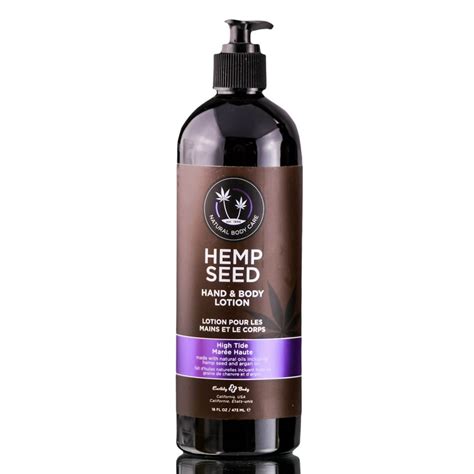 earthly body high tide hemp seed hand and body lotion option 16 oz