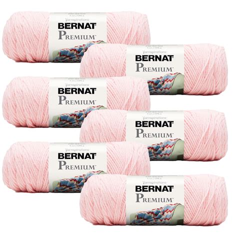 Bernat® Premium™ 4 Medium Acrylic Yarn Pink 7oz 198g 360 Yards 6 Pack