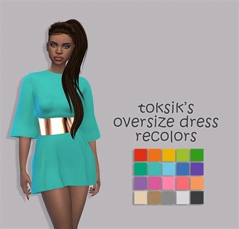 Toksik S Oversize Dress Recolors At Maimouth Sims4 Sims 4 Updates Vrogue