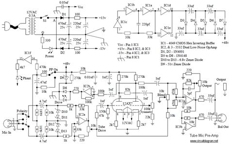 Tube Mic Pre Amp Schematic Design