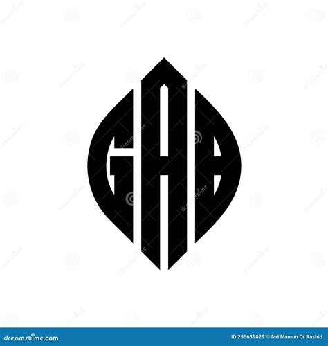 Gab Circle Letter Logo Design With Circle And Ellipse Shape Gab