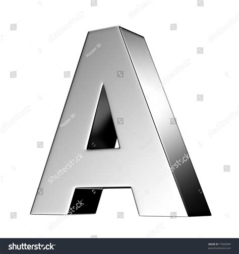 Letter Chrome Solid Alphabet There Clipping 库存插图 77005009 Shutterstock