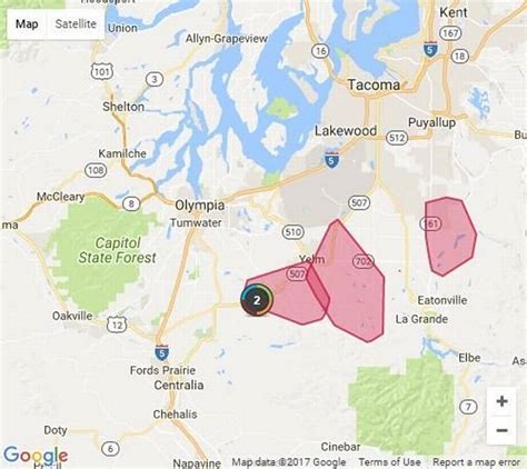 Power Outage Map Puget Sound Energy Map Vector