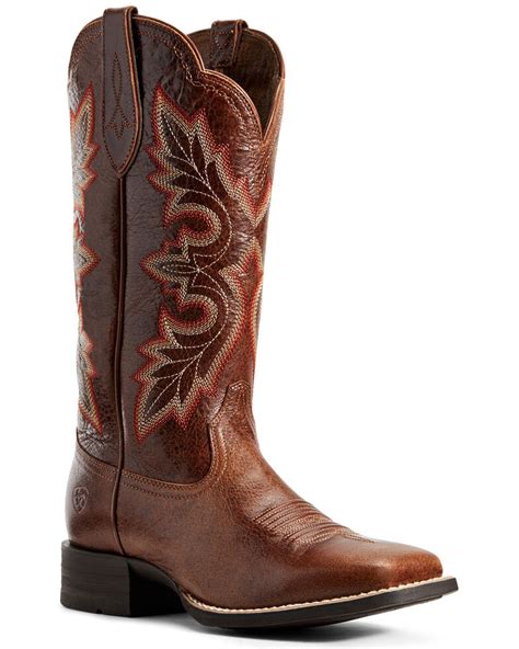 ariat women s breakout rustic western boots wide square toe country outfitter