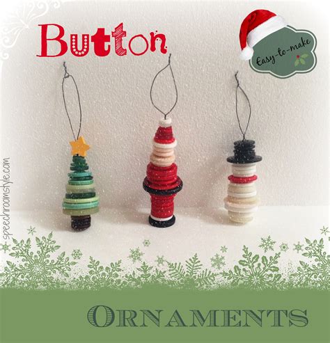Easy Christmas Crafts 8 Button Ornaments Speech Room Style