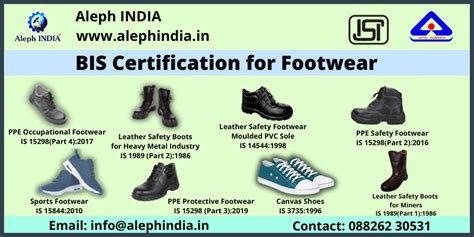 Bis Certification For Footwear Isi Mark By Aleph India By