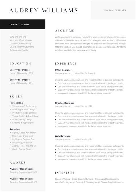 Impress potential employers with this modern and minimalist resume