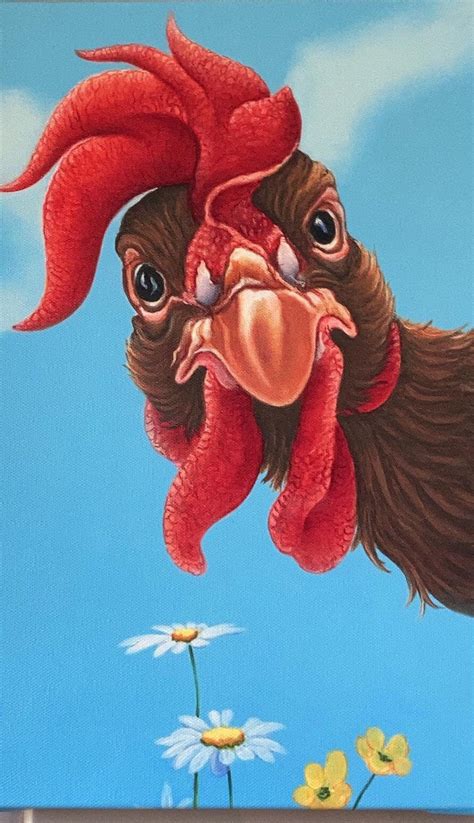 Chicken Hen Painting On Canvas Print T Art Picture Ex Etsy In 2021