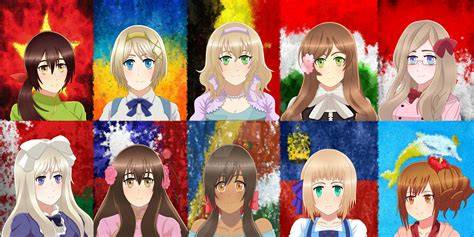 Aph Beautiful Girls All Over The World~ By Kimkim14 On Deviantart