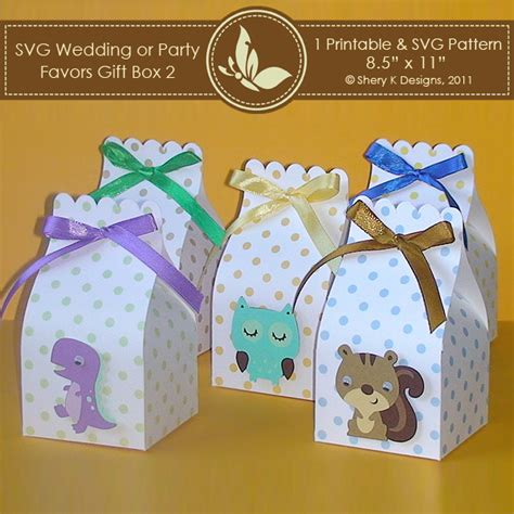 Svg And Printable Favors T Box 2 Shery K Designs