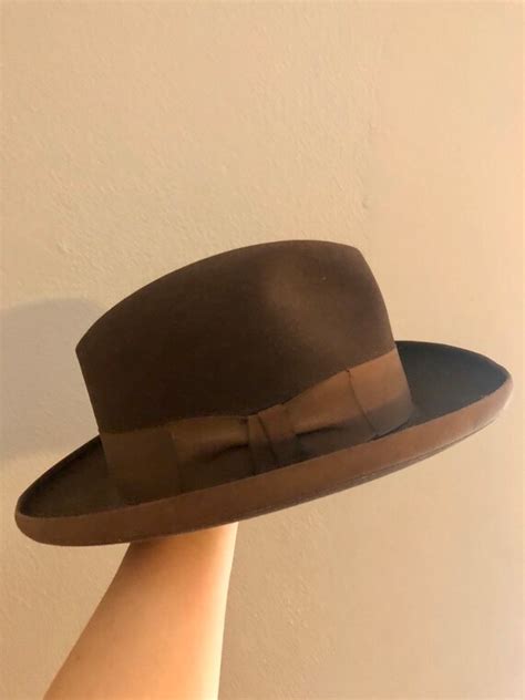 Vintage Royal Deluxe Stetson Hat Western Brown Brim Americana Etsy