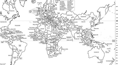 Outline Of World Map Printable