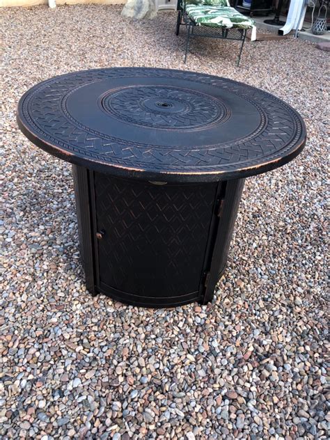 34 Mo Finance Fire Sense 62988 Wagner Aluminum Fire Pit Table Lpg Gas 37 000 Btu Outdoor