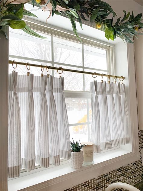 Tier Curtains Linen Cafe Curtains Kitchen Window Drapes Rod Pocket