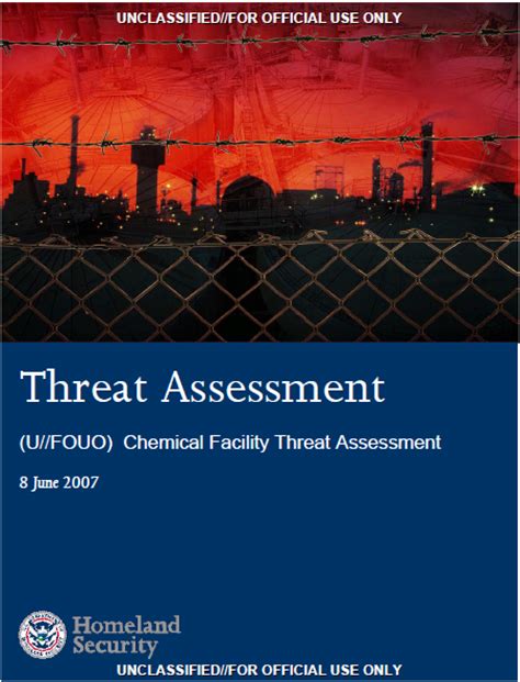 Ufouo Dhs Chemical Facilities Threat Assessment Public Intelligence