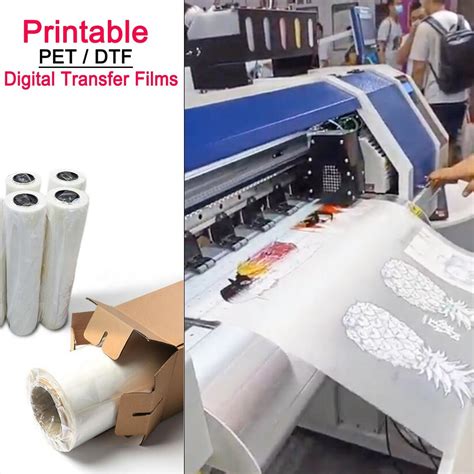 Dtf Printable Pet Heat Transfer Film Roll A3 A4 Packed For Ink Printer