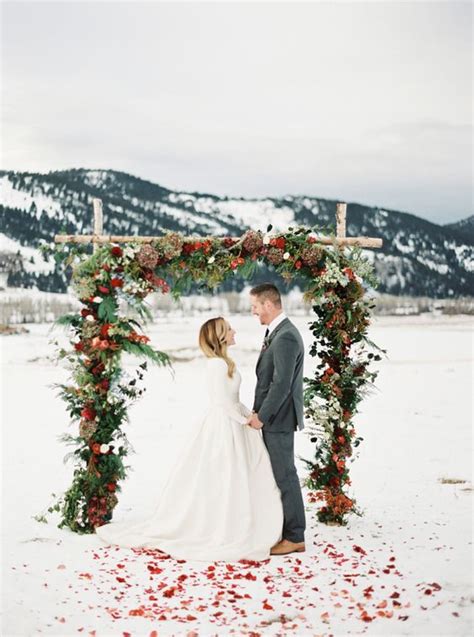 30 Winter Wedding Arches And Altars To Get Inspired Crazyforus
