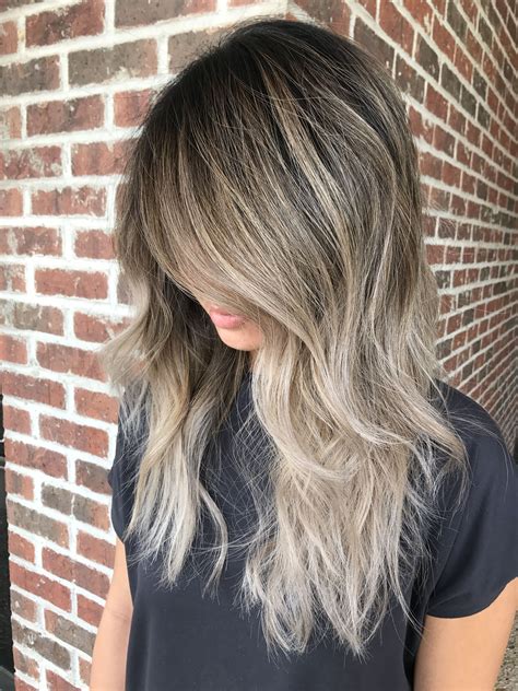 Ashy Blonde Balayage On Dark Hair Fashionblog