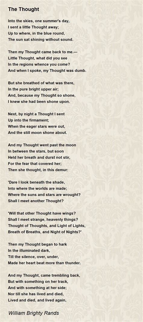 How Poems Create Thoughts And Thoughts
