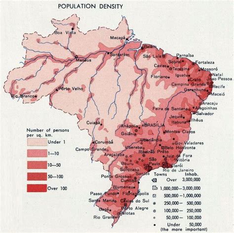 1967 Population Density Map Of Brazil