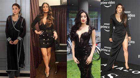 Anushka Sharma Kareena Kapoor Janhvi Kapoor Priyanka Chopra Who Nailed All The Black Outfits