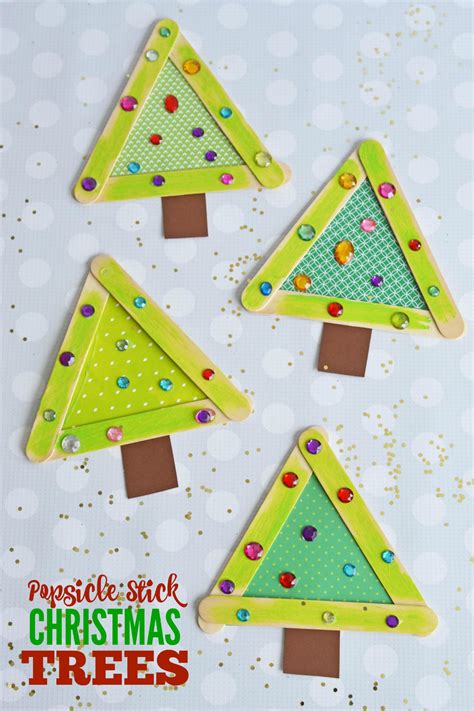 Popsicle Stick Christmas Trees Make And Takes