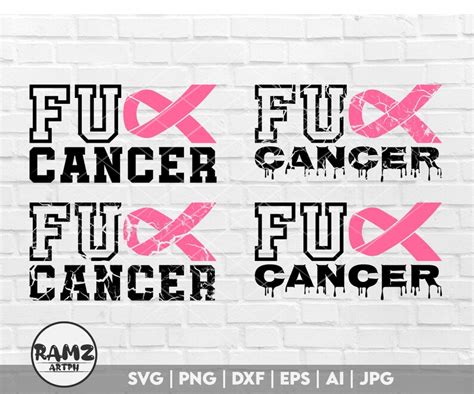 Fu Cancer Svg Cancer Ribbon Svg Awareness Ribbon Svg Breast Etsy España