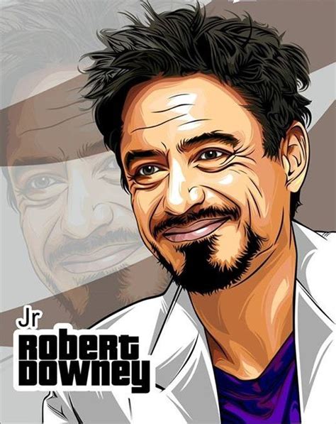 Robert Downey Jr In Vector Art Celebrity Art Portraits Vector