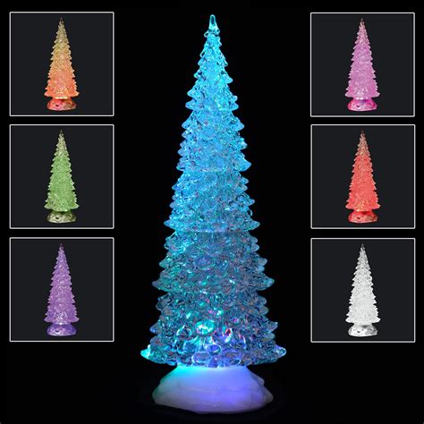 26cm Swirling Led Colour Changing Christmas Water Glitter