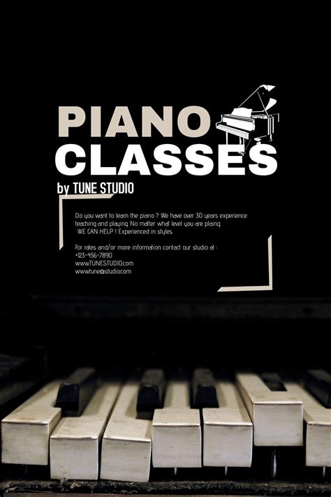 School Piano Classes Poster Template Keyboardlessons Piano Classes