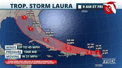 Tropical Storm Laura Forms In The Eastern Caribbean Sea Wfsu News