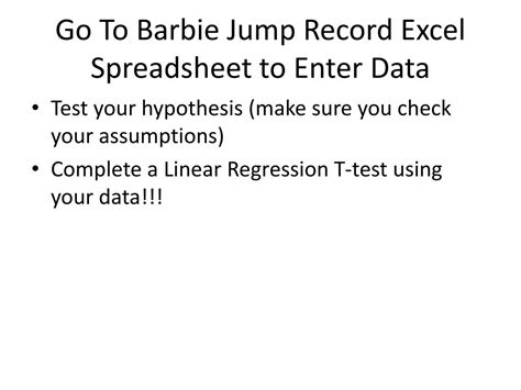 Ppt Barbie Bungee Jumping Graphing And Extrapolating Data Powerpoint