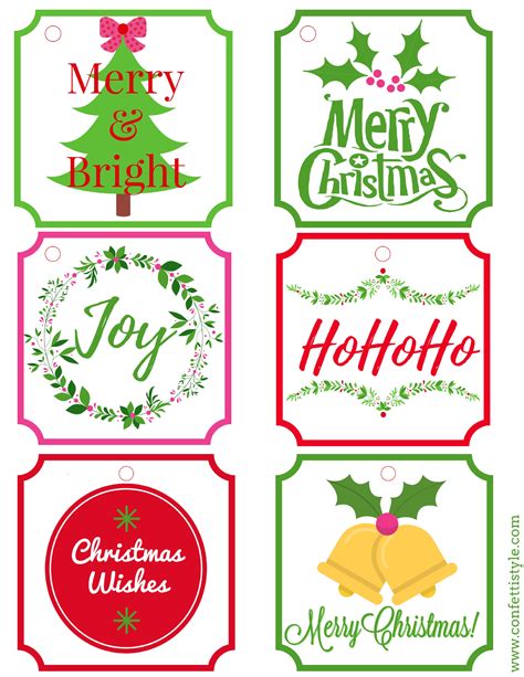 Free Printable Merry And Bright T Tags Confettistyle