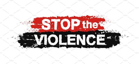 Stop The Violence Sign Vector Illustrator Graphics ~ Creative Market