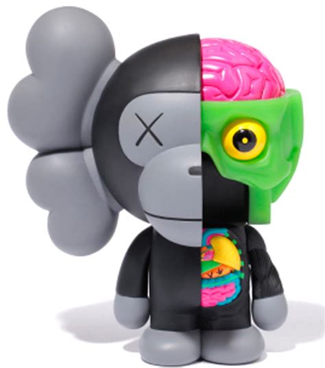 Bape X Kaws Dissected Milo Vinyl Figure Black