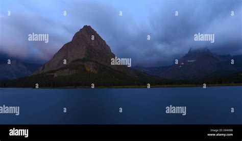 Dawn View From The Many Glacier Hotel At Swiftcurrent Lake In Glacier