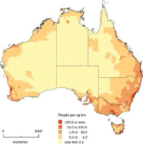 Australian Population Density Map