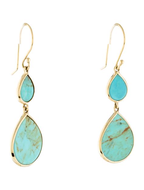 Ippolita 18K Turquoise Drop Earrings Earrings IPP26367 The RealReal