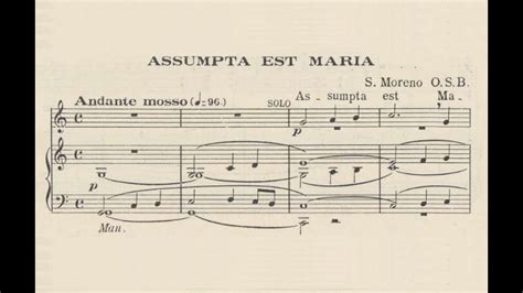 Moreno Stephen 1889 1953 Assumpta Est Maria YouTube