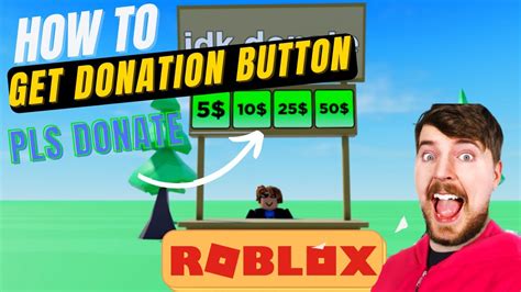 How To Get Donation Button Roblox Pls Donate Youtube