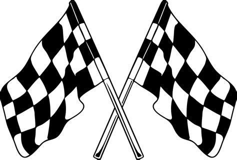 Racing Checkered Flag Flames Racing Flag Vector Clipart Full Size