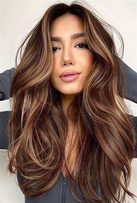 50 brunette brown hair colours and hairstyles toffee brown with blonde highlights