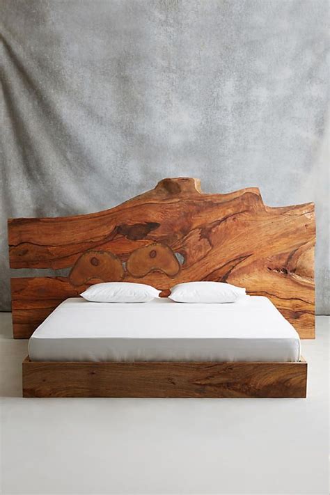 Live Edge Wood King Bed Natural Wood Bed Live Edge Furniture Live