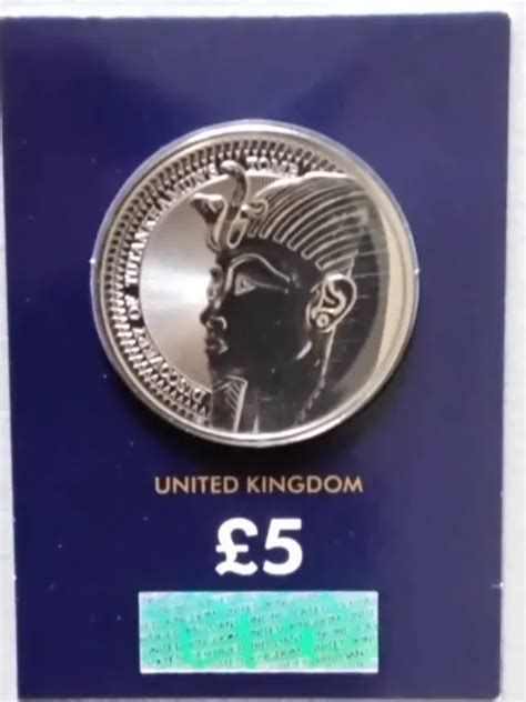 Royal Mint 2022 Queen Elizabeth Ii Tutankhamun Five Pound £5 Coin Eur