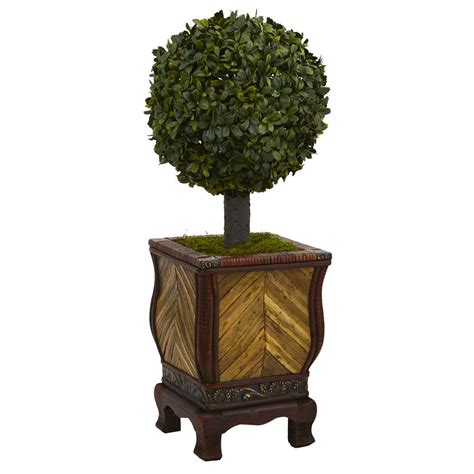 Buy artificial topiary trees and get the best deals at the lowest prices on ebay! Nearly Natural 27 in. High Indoor Boxwood Ball Topiary ...