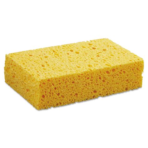 Boardwalk Medium Cellulose Sponge 3 2 3 X 6 2 25 1 55 Thick Yellow 24 Carton Padcs2